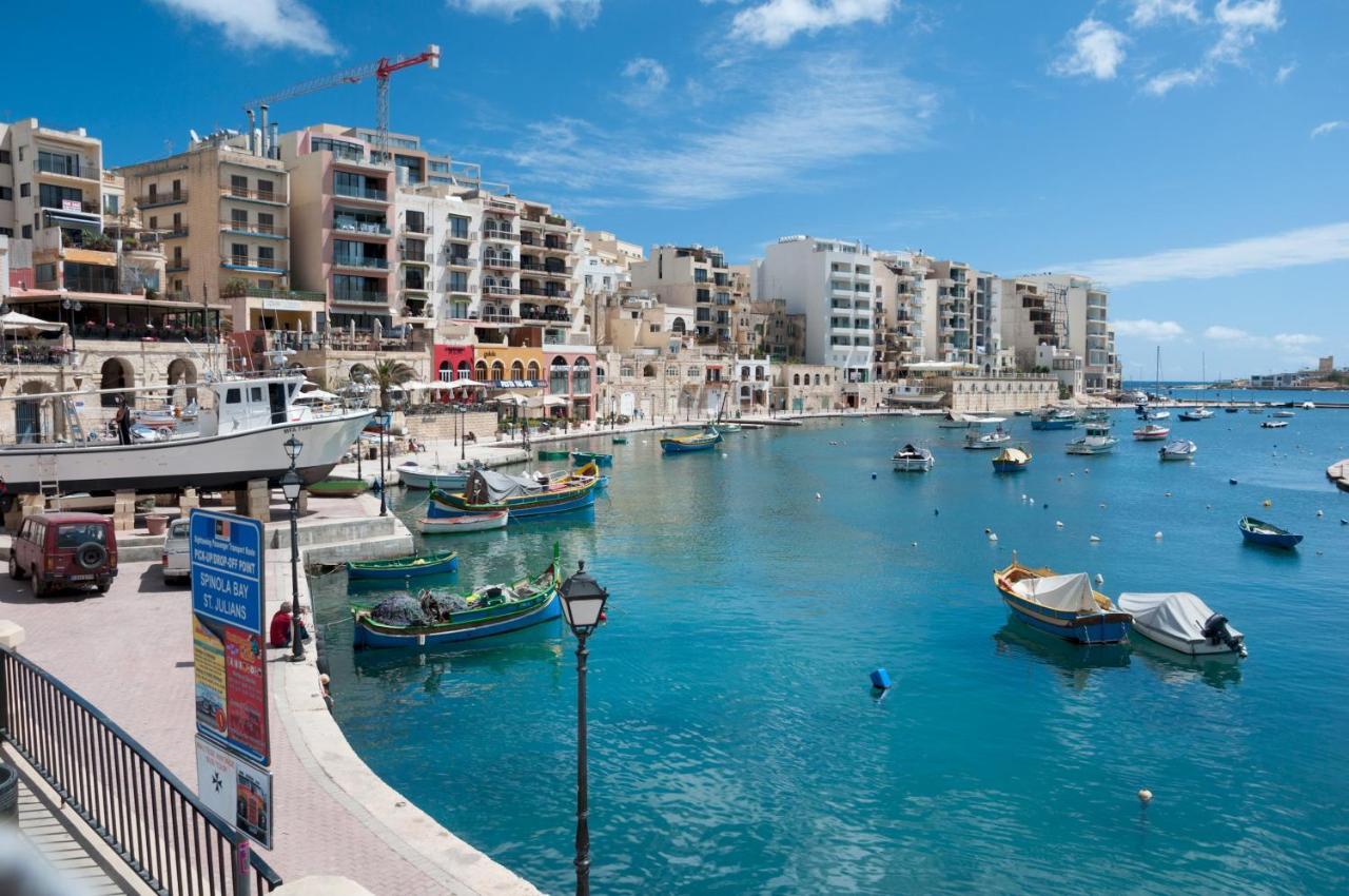 Splendid 2Br Apartment, Steps To St Georges Bay San Ġiljan Exterior foto